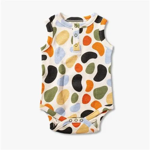 Sapling Child Waffle Tank Bodysuit (Pebbles)