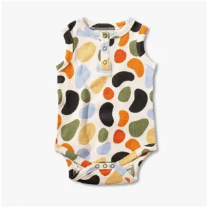 Sapling Child Waffle Tank Bodysuit (Pebbles)