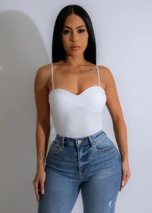 Sculpted Allure Bodysuit White