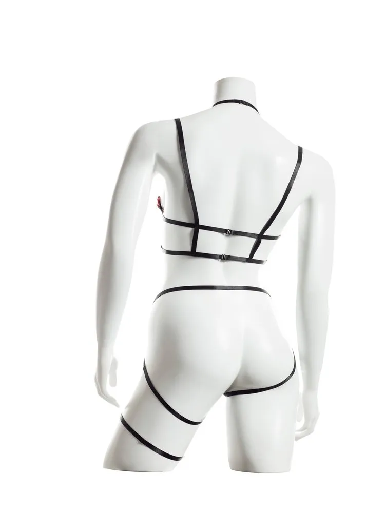 Sensual Floral Harness Set