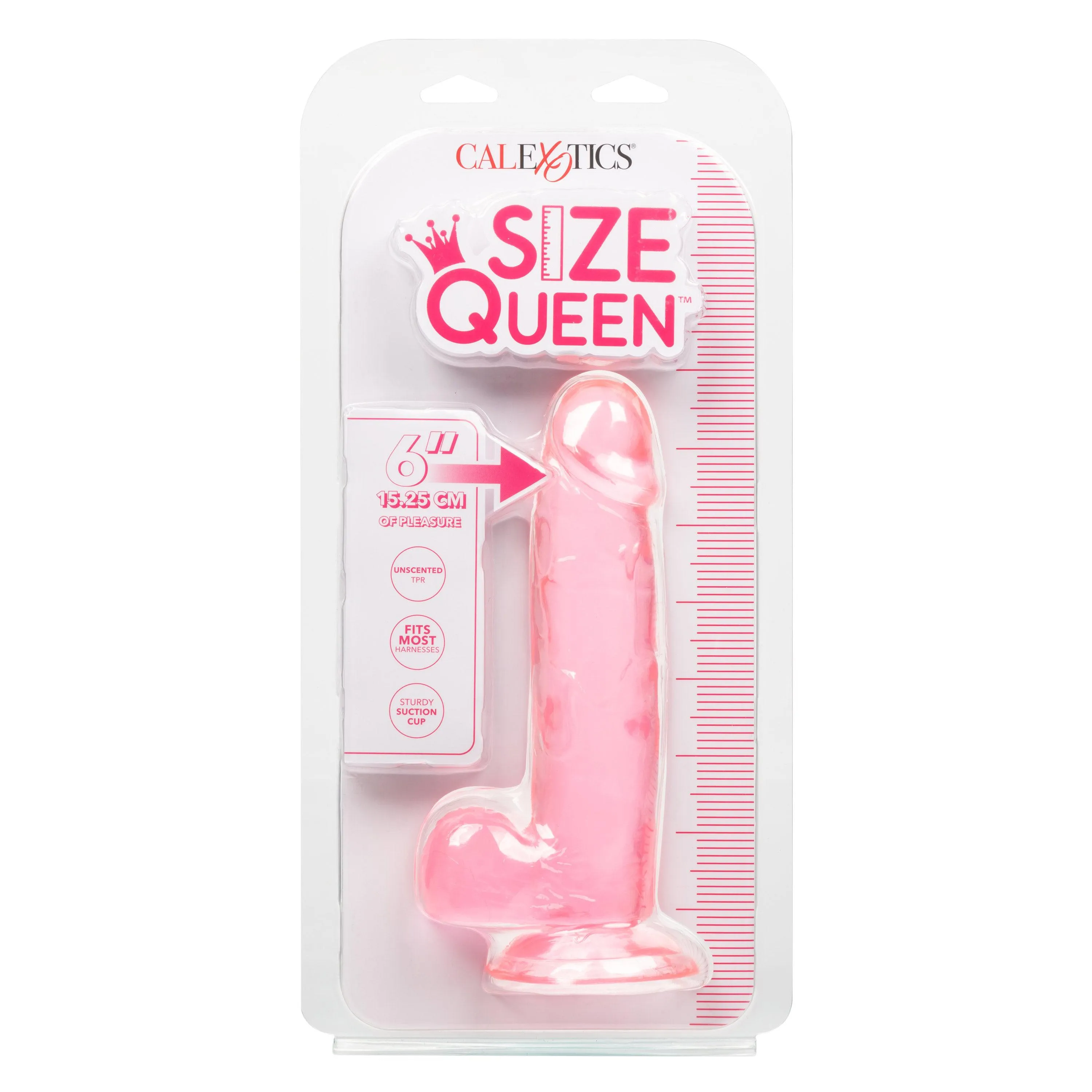 Size Queen 6 inch/15.25 Cm - Pink