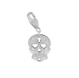 Sugar Skull (heart eyes) Charm