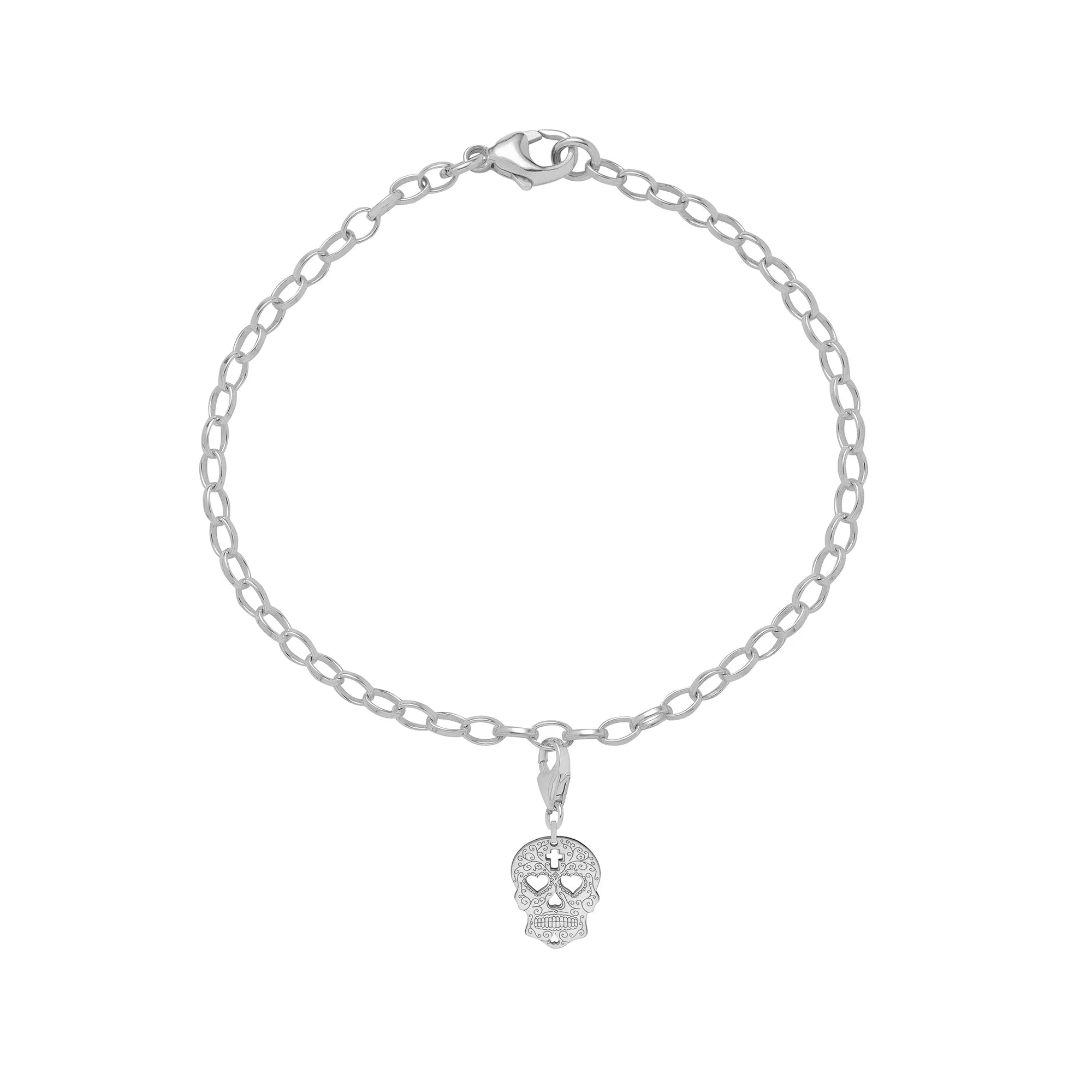 Sugar Skull (heart eyes) Charm