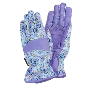 Swirls Garden Gloves - Lavender