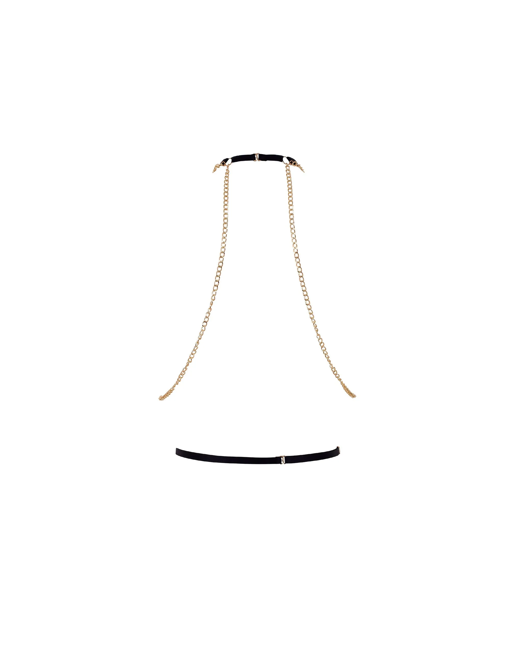 Theodora Chain Harness Black/Gold