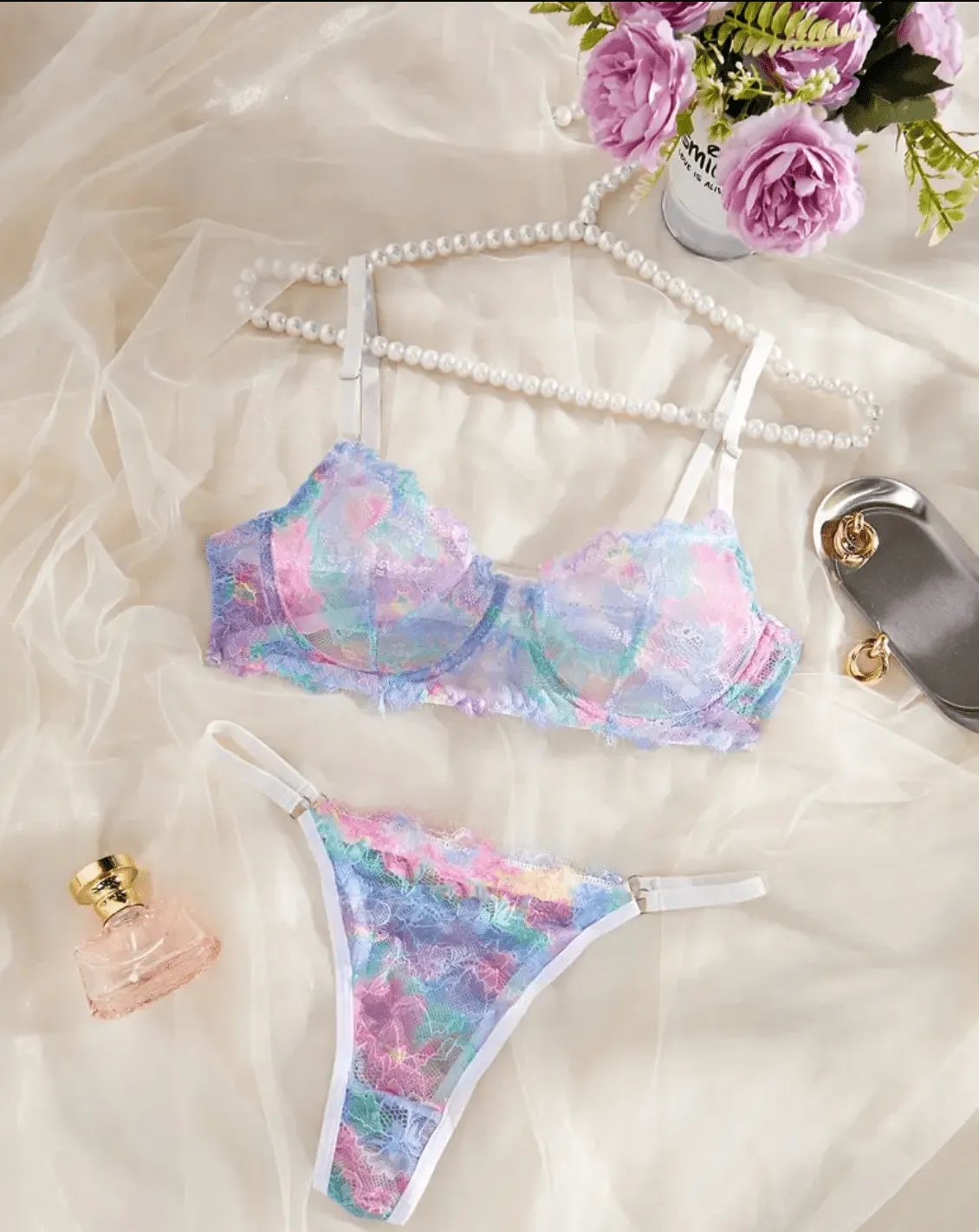 Tye Dye Lingerie Set Multicolor