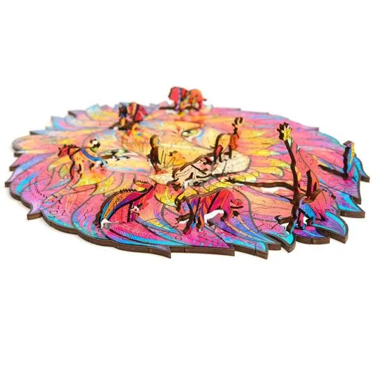 Unidragon Wooden Puzzle: Mysterious Lion