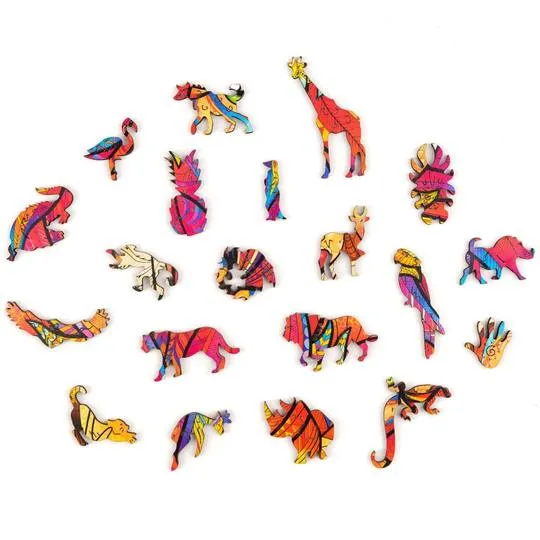 Unidragon Wooden Puzzle: Mysterious Lion