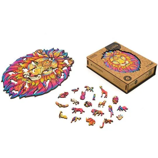 Unidragon Wooden Puzzle: Mysterious Lion