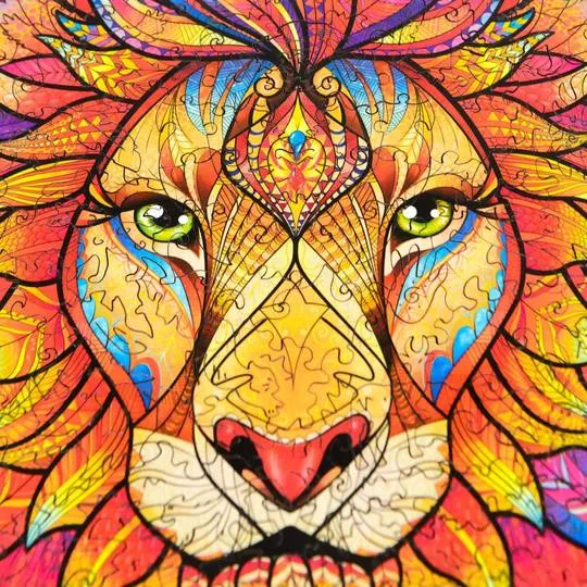 Unidragon Wooden Puzzle: Mysterious Lion