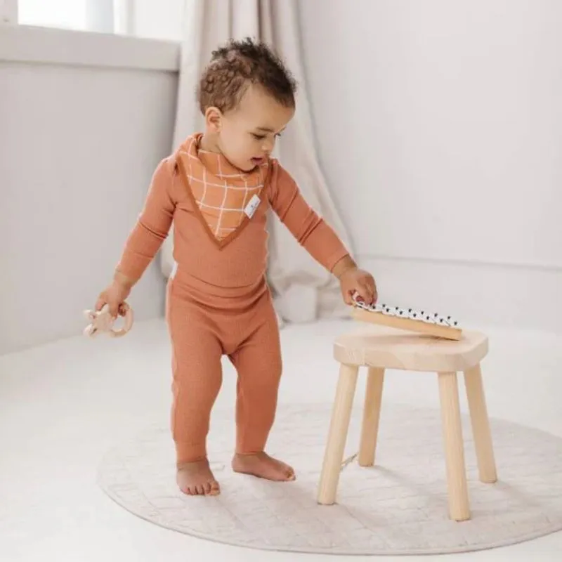 Waffle Long Sleeve Bodysuits