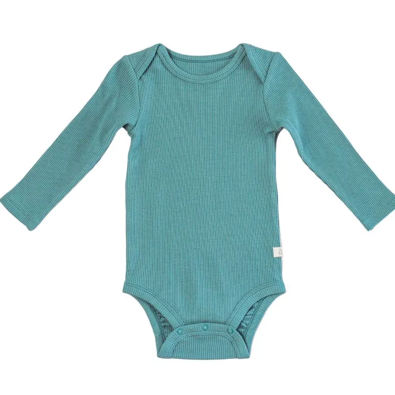 Waffle Long Sleeve Bodysuits